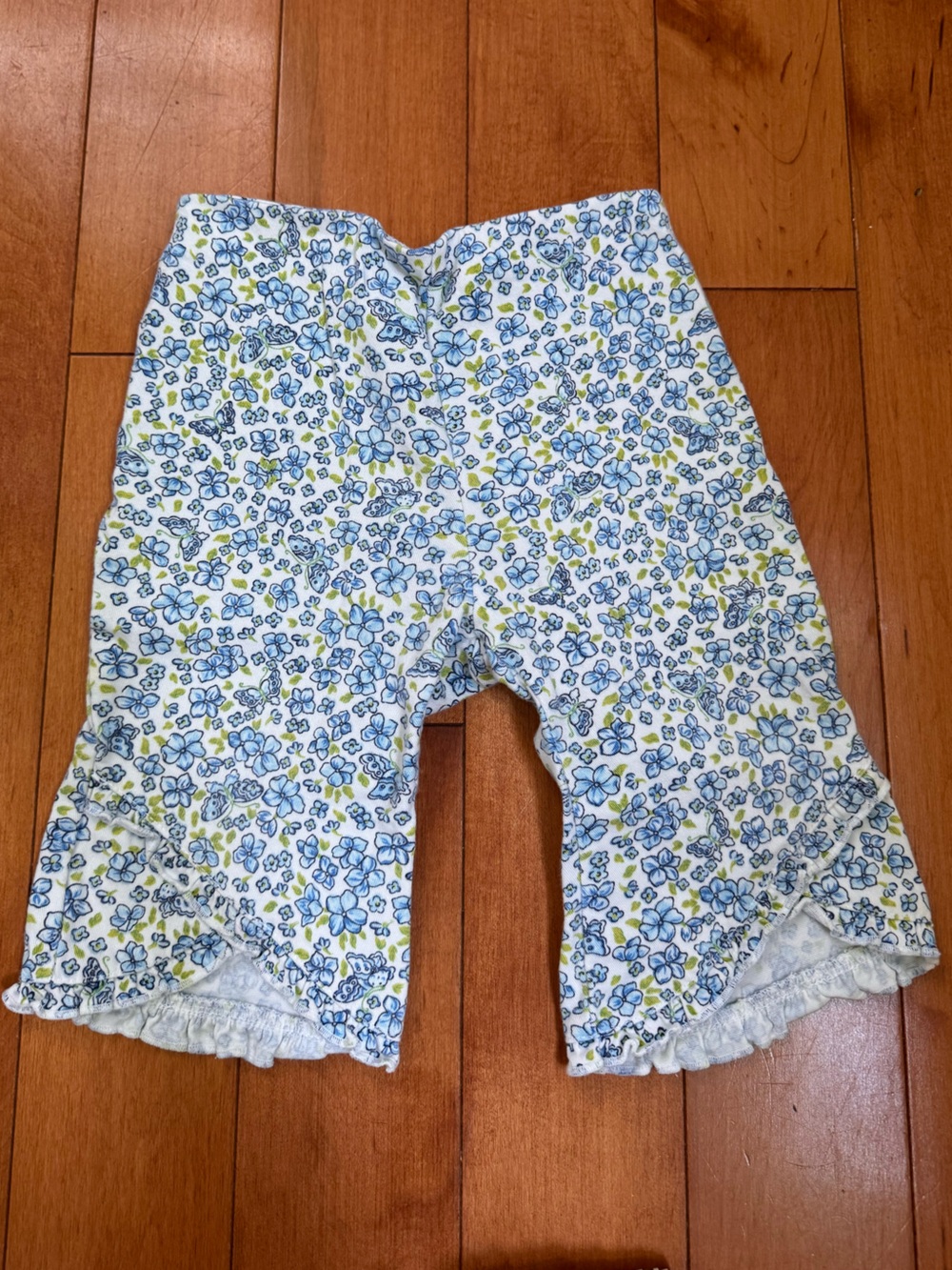 The Children's Place Blue & Green Floral Butterfly Capris